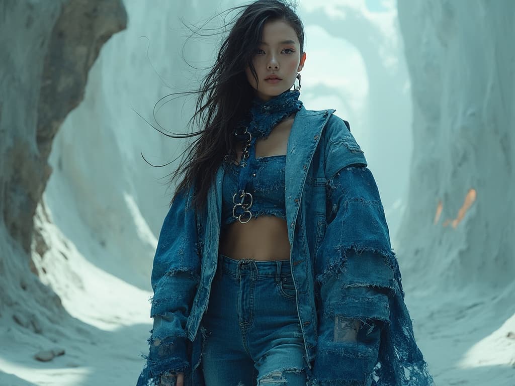 Avant-Garde Fashion Photography for Denim