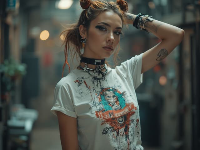 Avant-Garde Fashion Photography for T-shirts