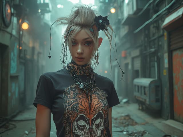 Avant-Garde Fashion Photography for T-shirts