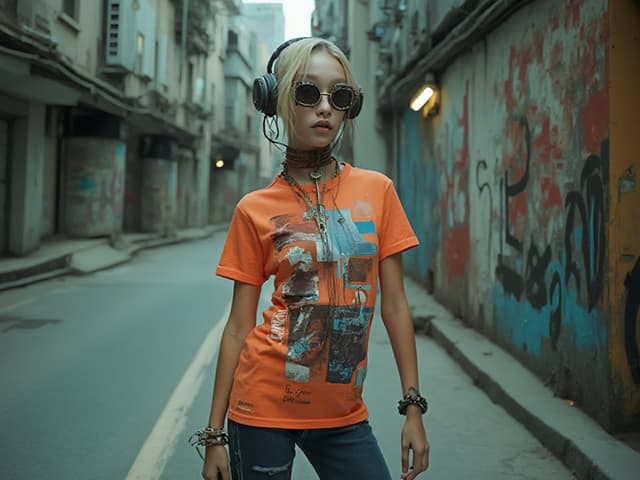 Avant-Garde Fashion Photography for T-shirts