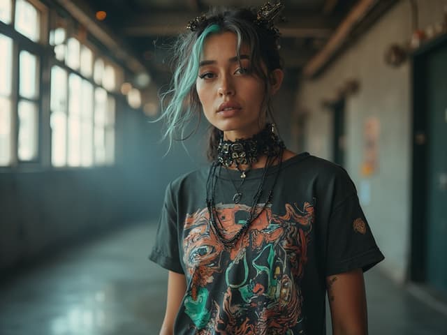 Avant-Garde Fashion Photography for T-shirts