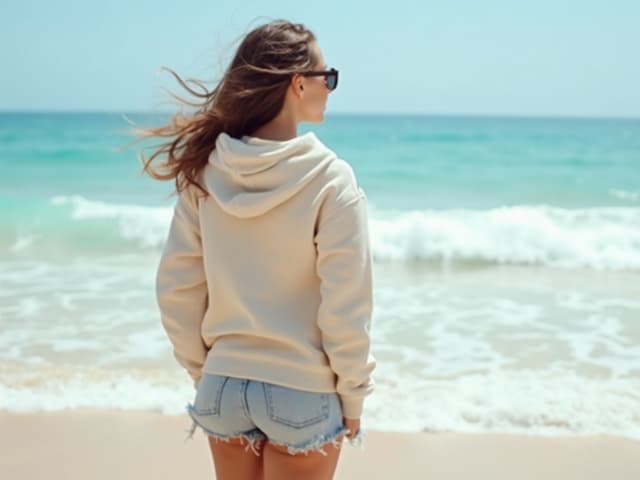Beach Fashion Photography for Hoodies