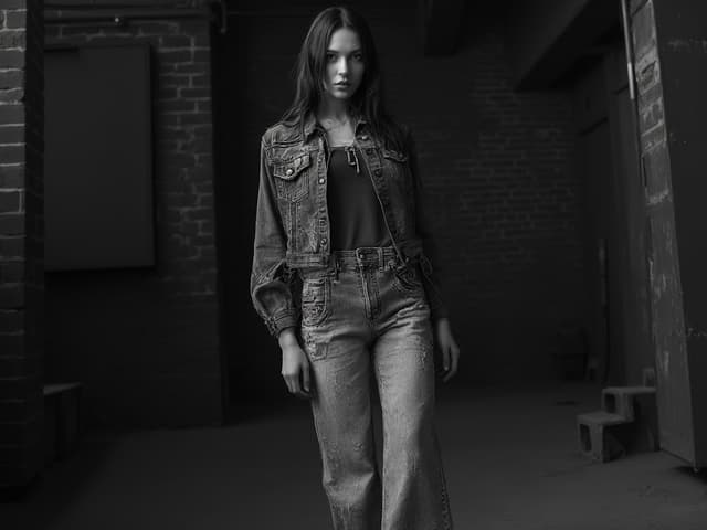 Black and White Fashion Photography for Denim