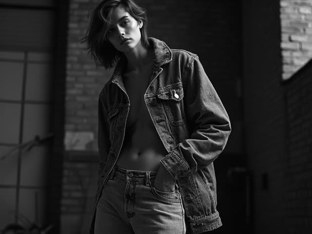 Black and White Fashion Photography for Denim