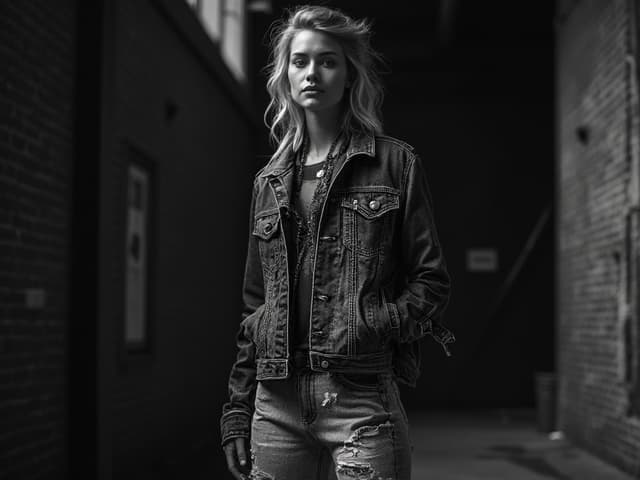 Black and White Fashion Photography for Denim