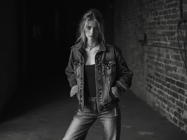 Black and White Fashion Photography for Denim