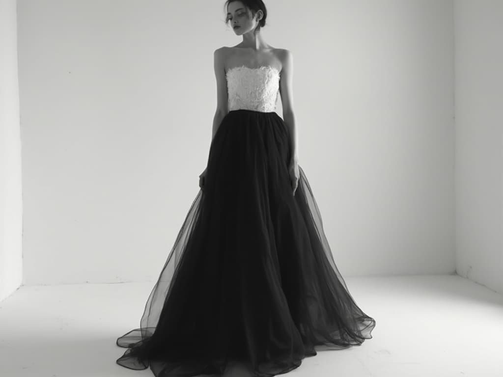 Black and White Fashion Photography for Dresses