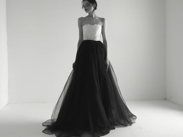 Black and White Fashion Photography for Dresses