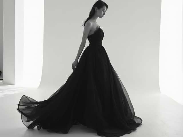 Black and White Fashion Photography for Dresses