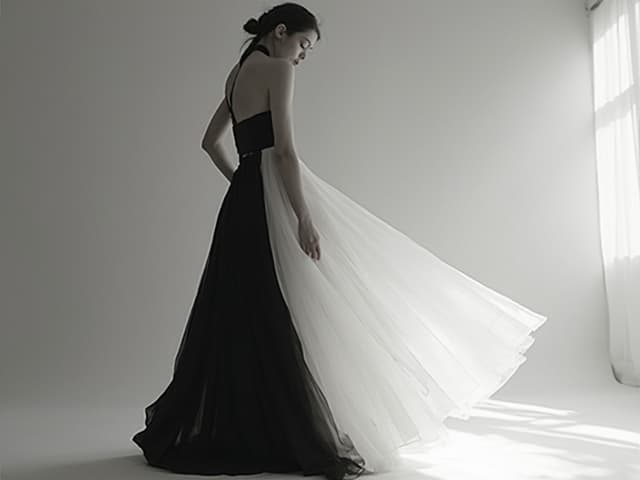 Black and White Fashion Photography for Dresses