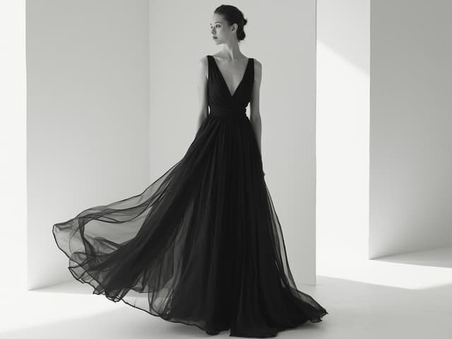 Black and White Fashion Photography for Dresses