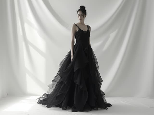 Black and White Fashion Photography for Dresses