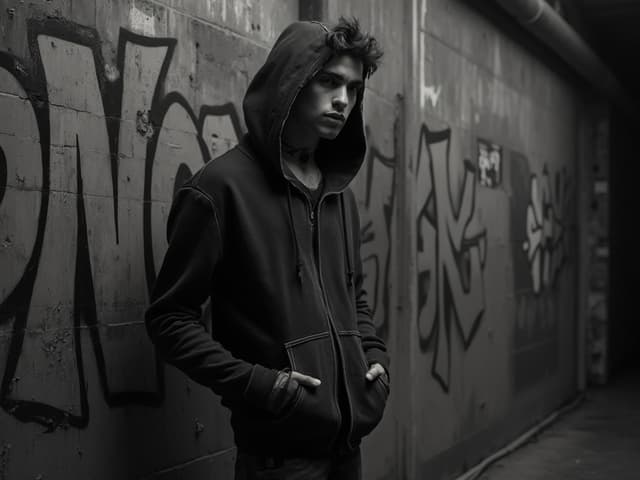Black and White Fashion Photography for Hoodies