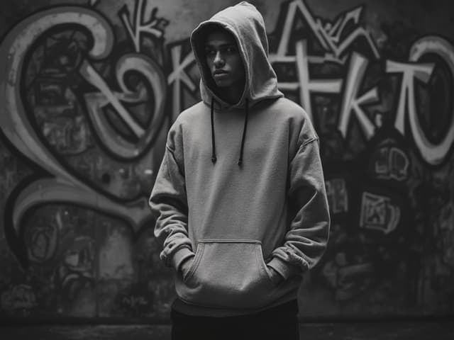 Black and White Fashion Photography for Hoodies