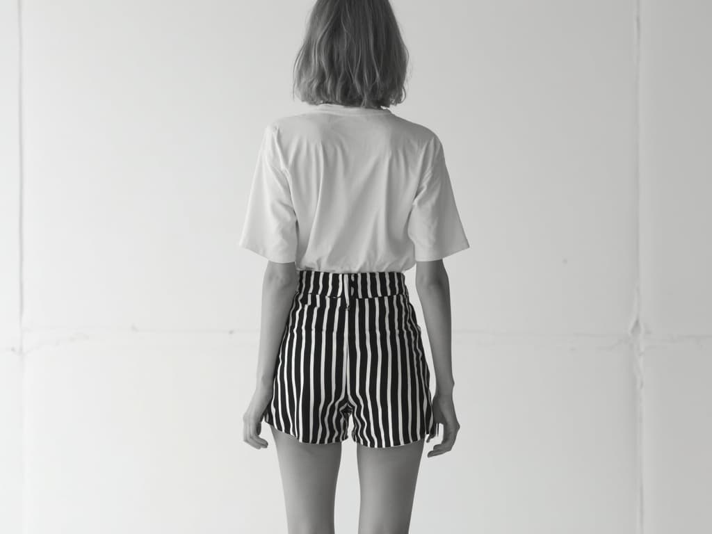 Black and White Fashion Photography for Shorts