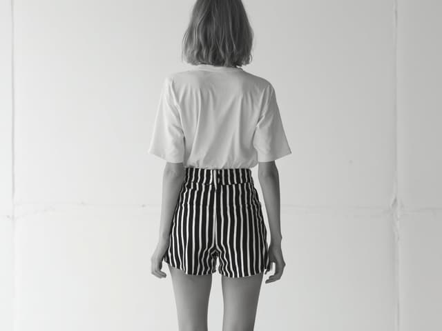 Black and White Fashion Photography for Shorts