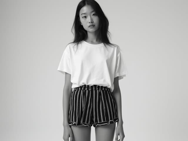 Black and White Fashion Photography for Shorts
