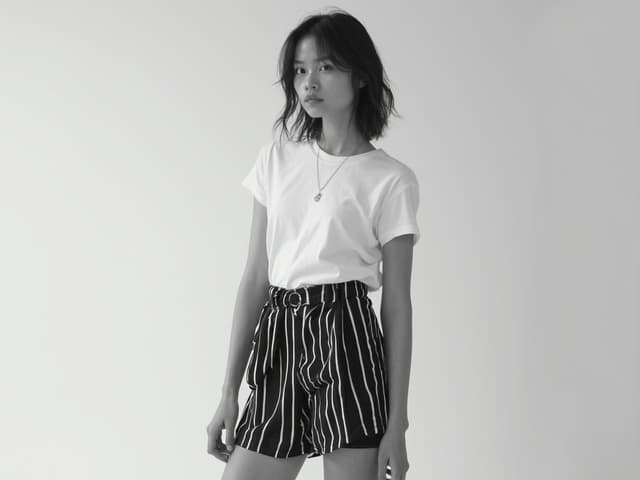 Black and White Fashion Photography for Shorts