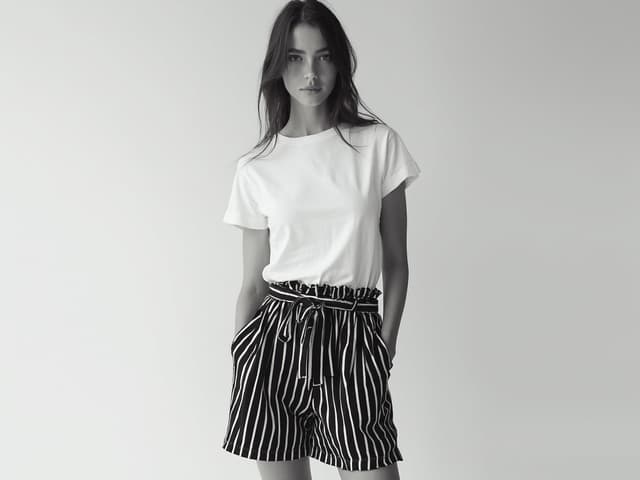Black and White Fashion Photography for Shorts