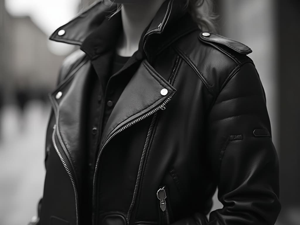 Embracing Contrast in Black and White Fashion Photography: Jackets Edition