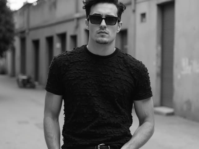 Black and White Fashion Photography for T-shirts