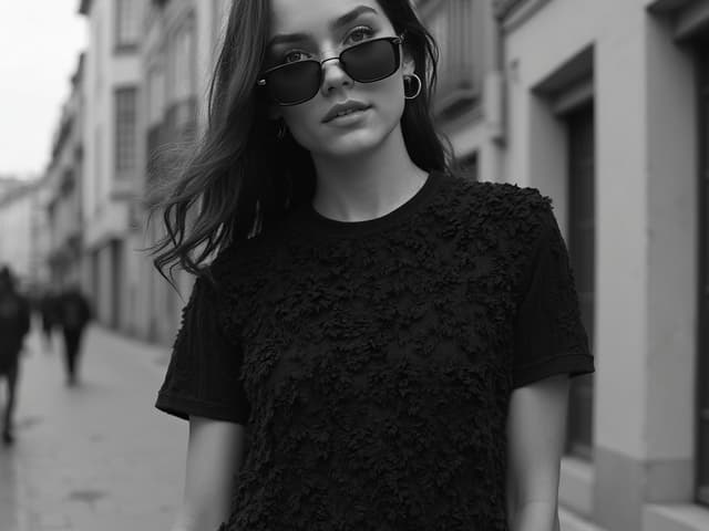 Black and White Fashion Photography for T-shirts