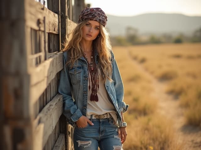 Bohemian Fashion Photography for Denim