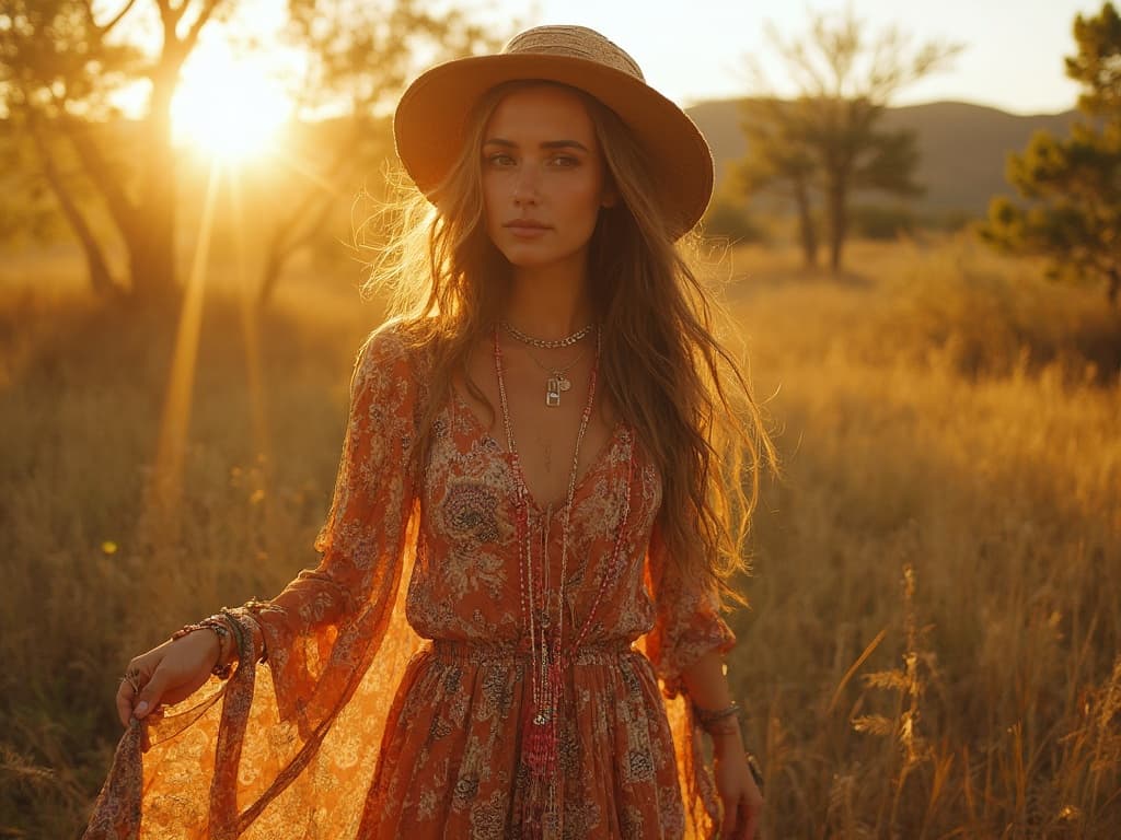 Bohemian Fashion Photography for Dresses