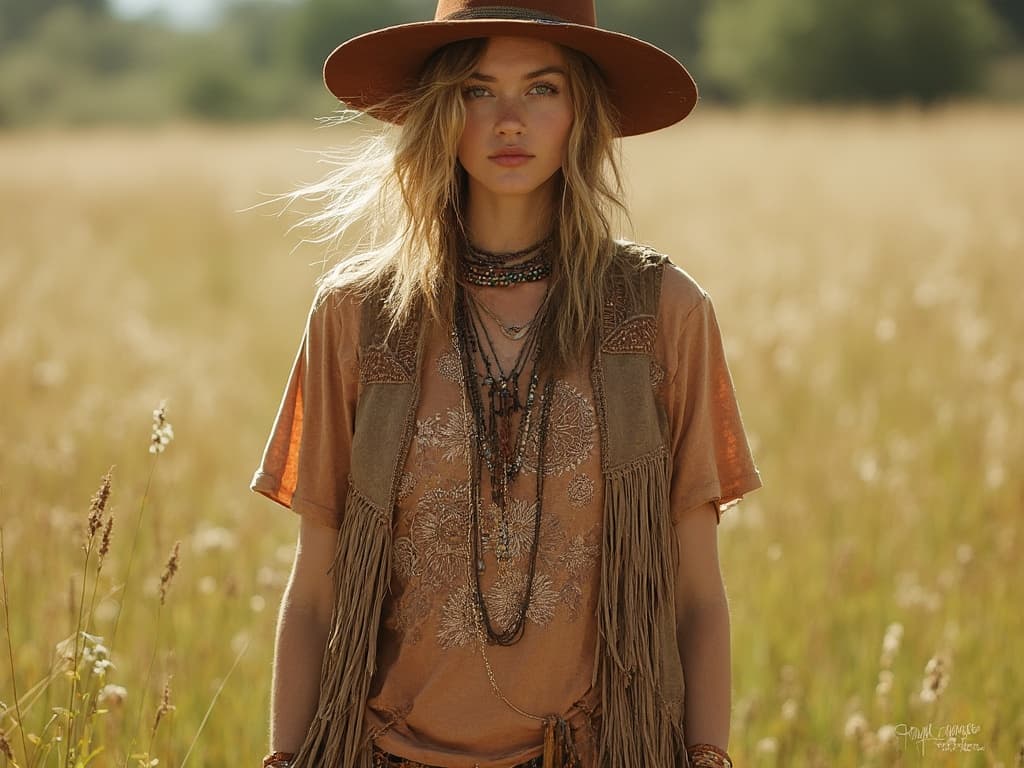Embrace the Free Spirit: Bohemian Fashion Photography for T-Shirts