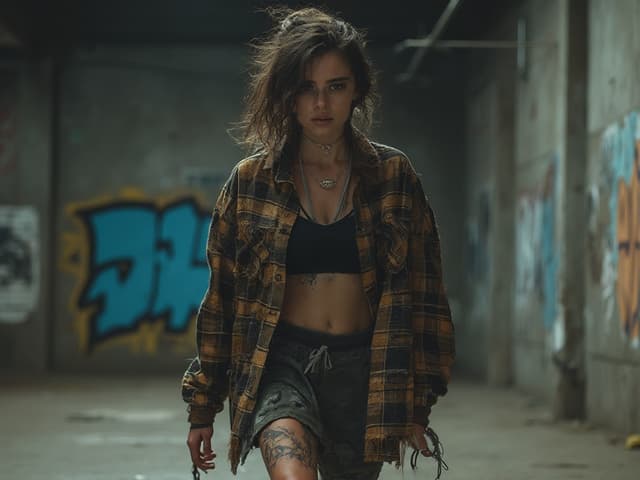 Grunge Fashion Photography for Activewear