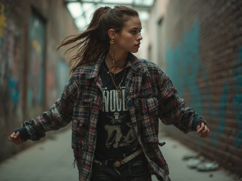 Grunge Fashion Photography for Activewear: A Distinctive Blend
