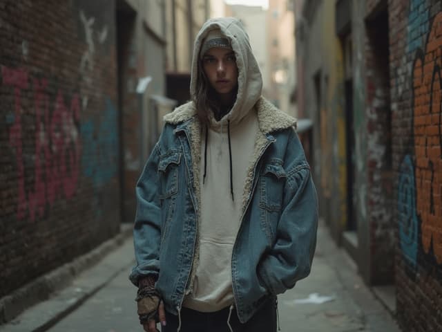 Grunge Fashion Photography for Hoodies