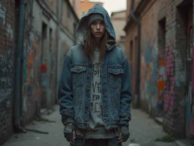 Grunge Fashion Photography for Hoodies