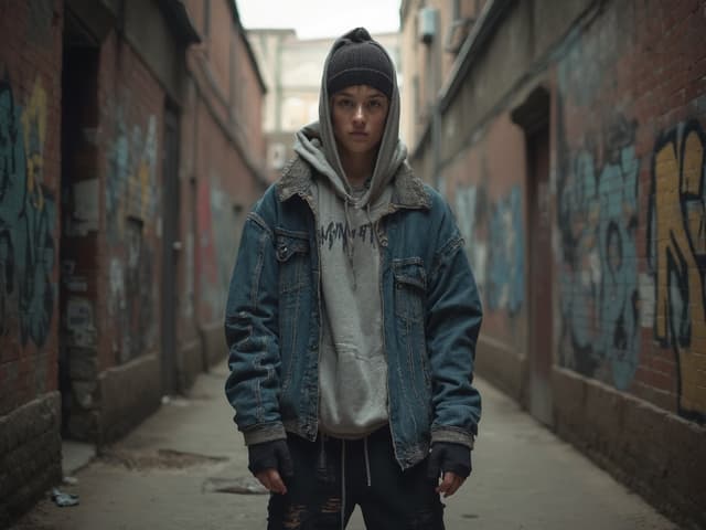 Grunge Fashion Photography for Hoodies