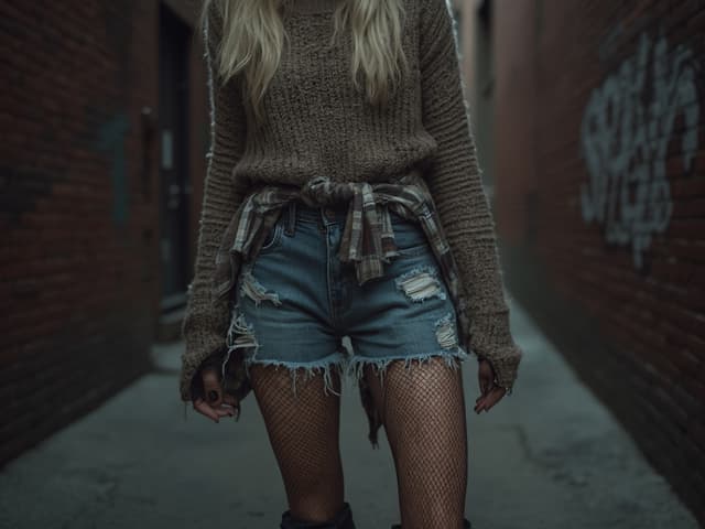 Grunge Fashion Photography for Shorts