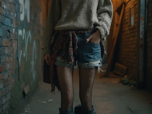 Grunge Fashion Photography for Shorts