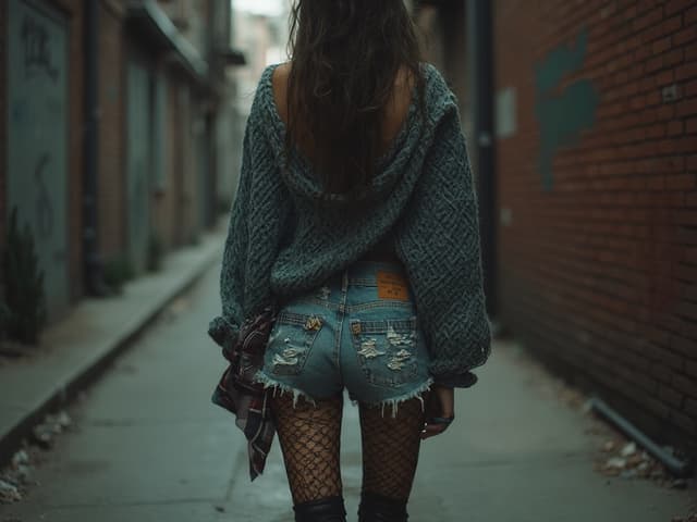 Grunge Fashion Photography for Shorts