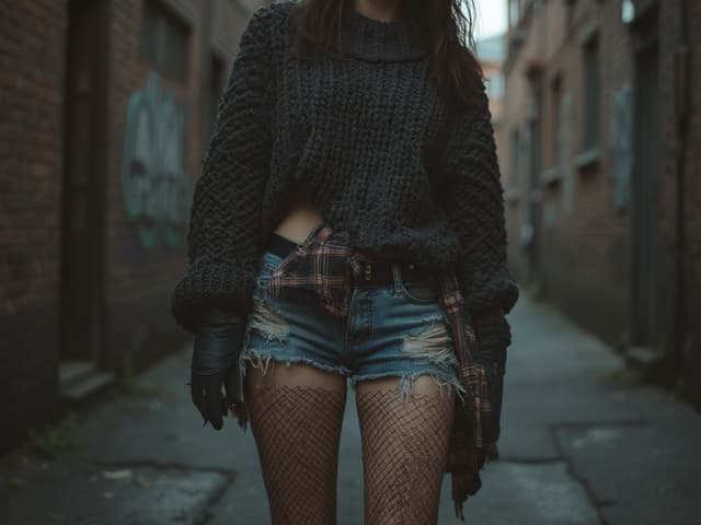 Grunge Fashion Photography for Shorts