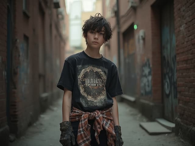 Grunge Fashion Photography for T-shirts