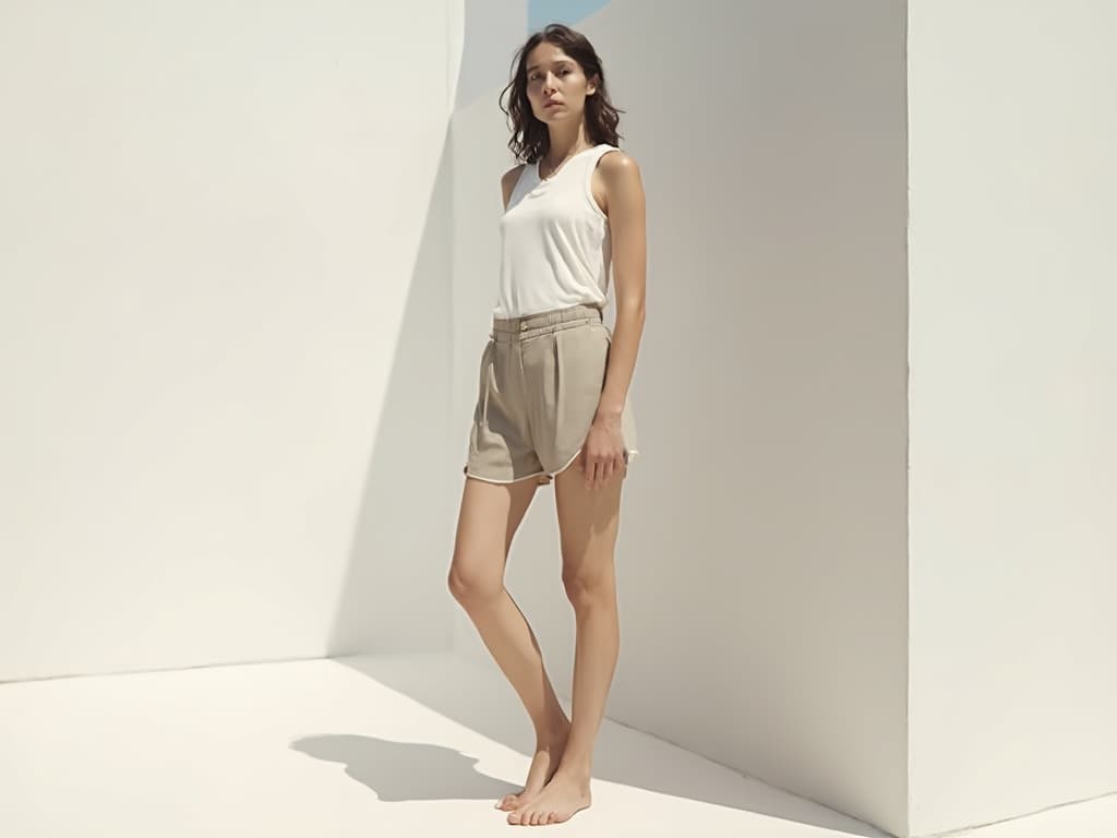 Minimalist Fashion Photography for Shorts
