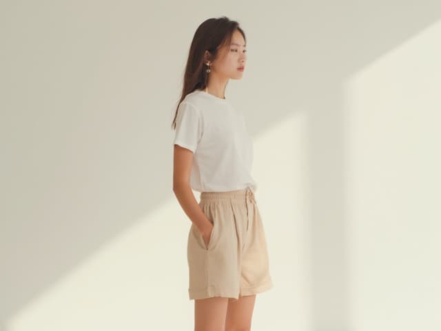 Minimalist Fashion Photography for Shorts