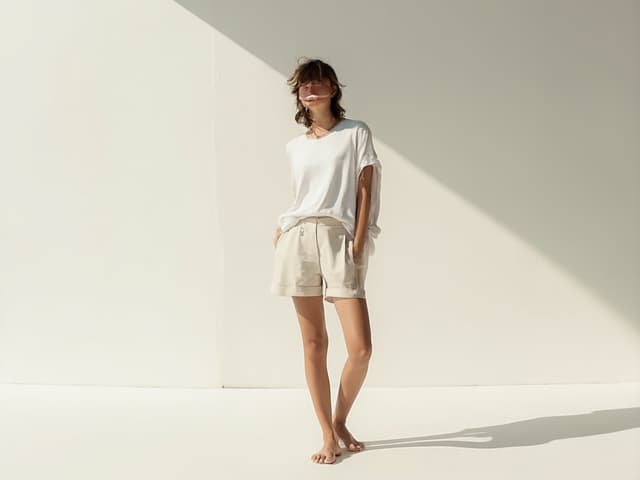 Minimalist Fashion Photography for Shorts