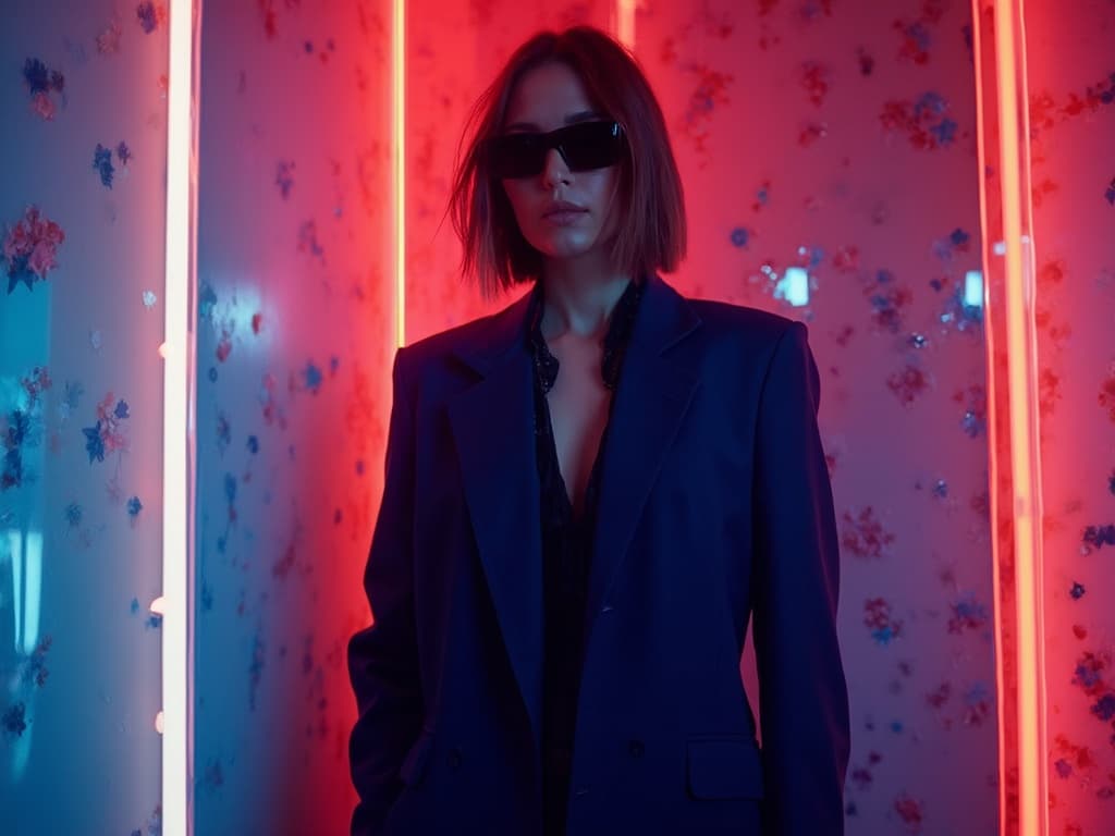 Neon Light Fashion Photography for Blazers: A Vibrant Fusion