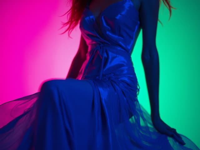 Neon Light Fashion Photography for Dresses