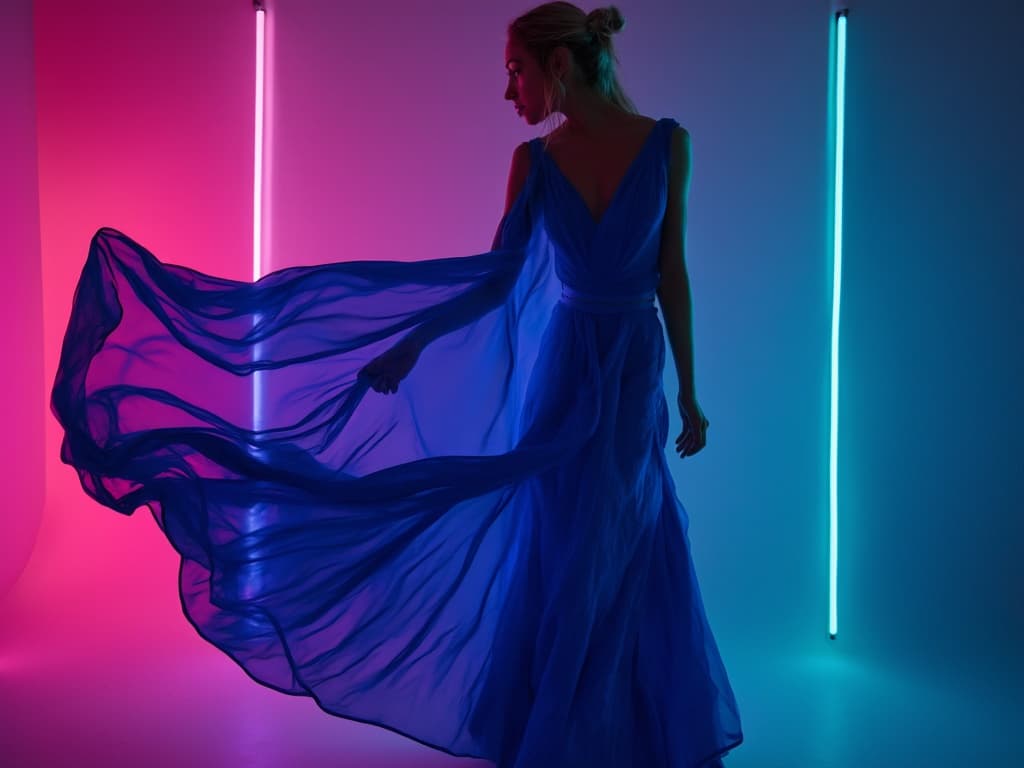 Neon Light Fashion Photography example 4