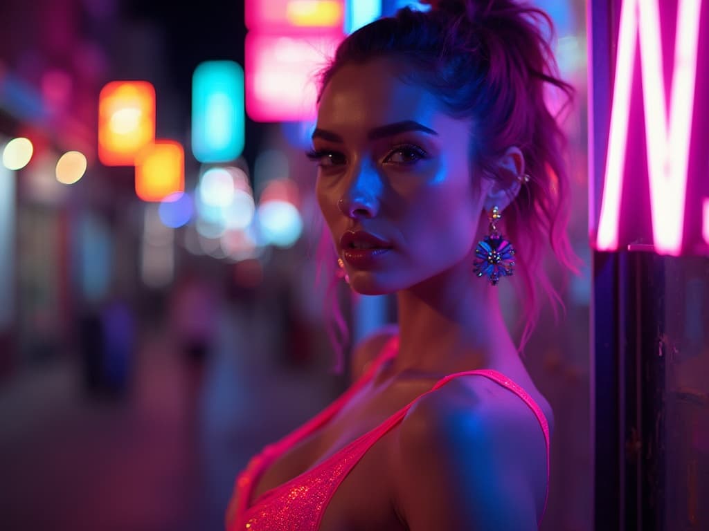 Mastering Neon Light Fashion Photography for Swimwear