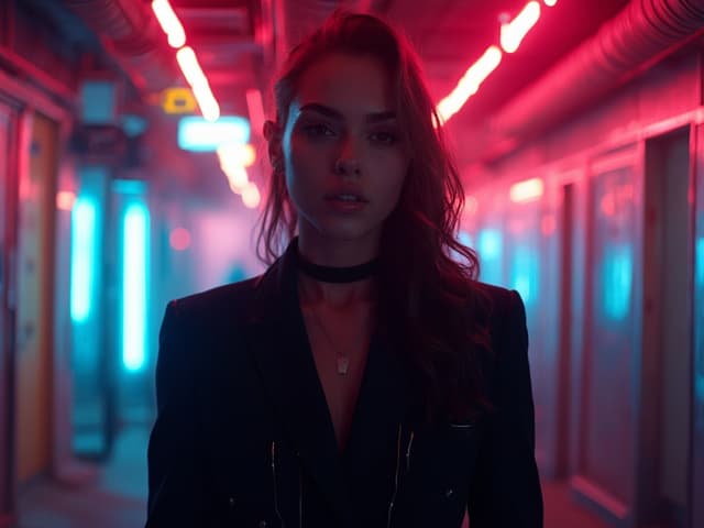 Neon Light Fashion Photography for Suits