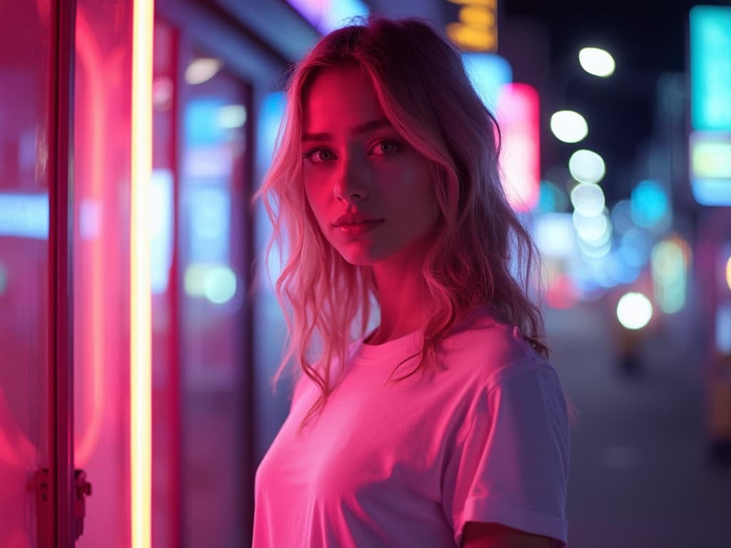 Neon Light Fashion Photography for T-Shirts: How to Make Your Designs Shine