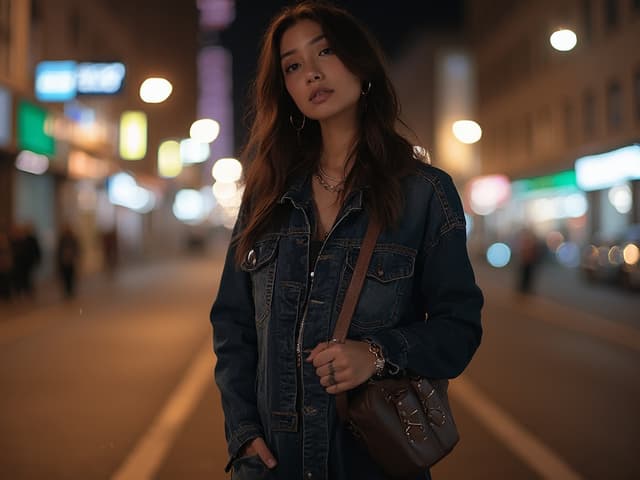 Nighttime Fashion Photography for Denim