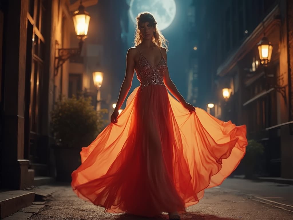 Nighttime Fashion Photography for Dresses